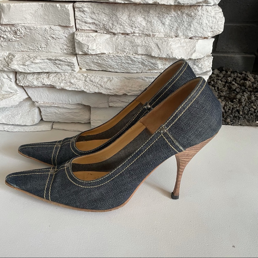 MIU MIU denim studded heel pumps size 39 - Picture 9 of 10